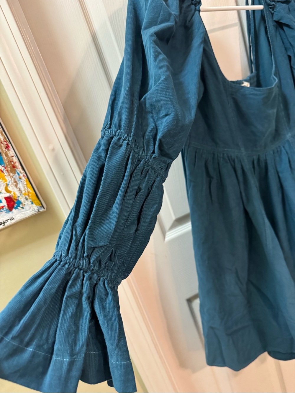 Anthropology Pilcro Corduroy Square Neck Babydoll Dress Size S - Picture 4 of 11